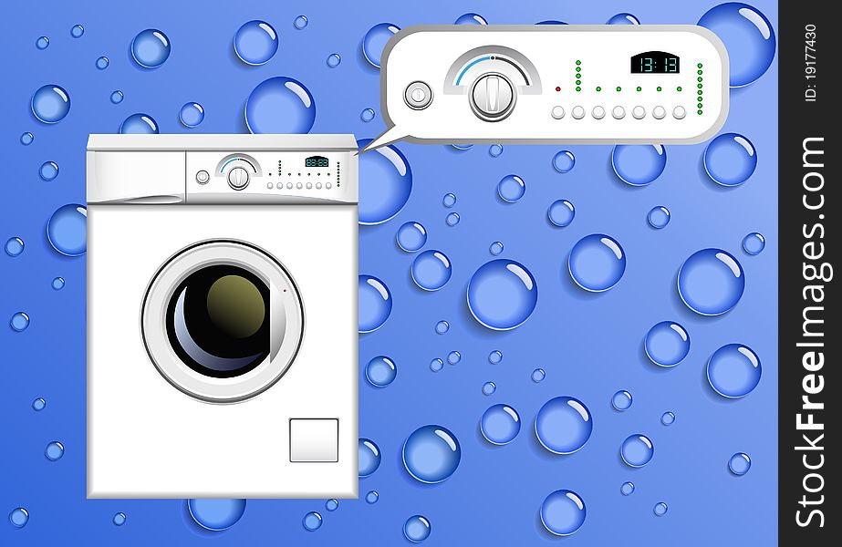 Washing machine is shown in the picture. Washing machine is shown in the picture.