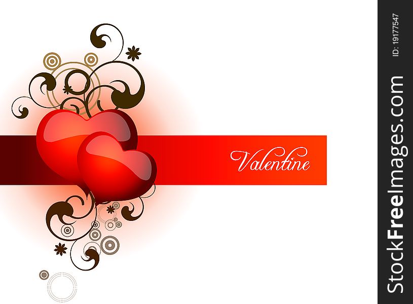 Vector Heart Valentines Day background