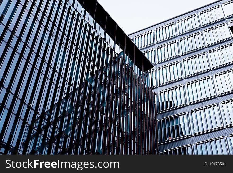 Glass and stell skyscraper in london isolated on white