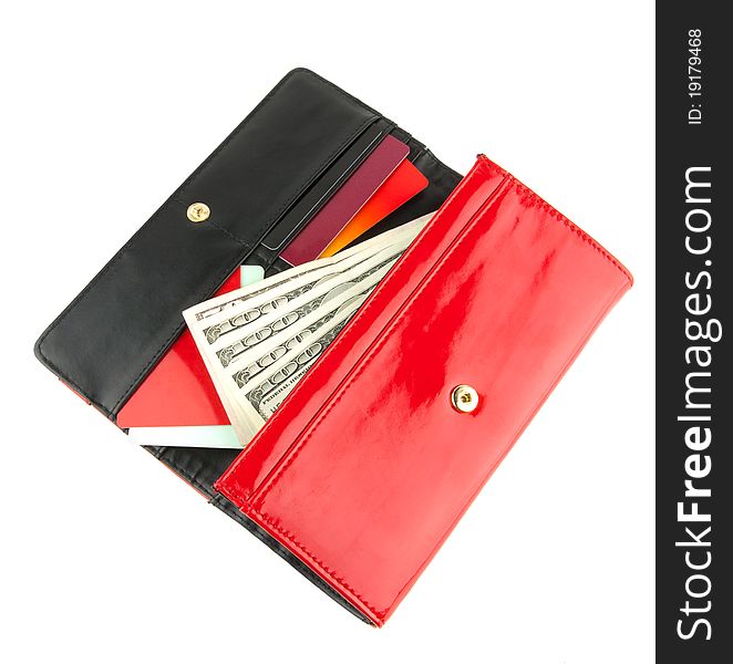 Open Red Clutch