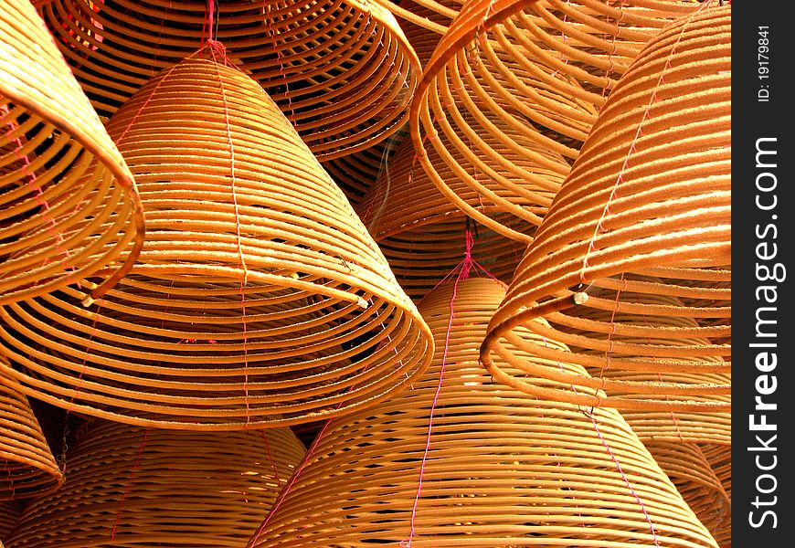 Chinese inscense sticks can be found in temples.People burn inscense sticks to make prayer. Chinese inscense sticks can be found in temples.People burn inscense sticks to make prayer.