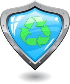 Recycling Shield Stock Image