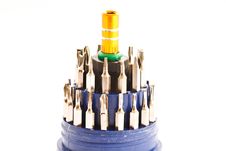 Screwdriver Tips Royalty Free Stock Images Screwdriver Tips Royalty Free Stock Images