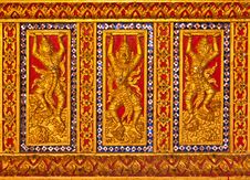 Titan Pattern Design Handcraft On Wood Stock Image Titan Pattern Design Handcraft On Wood Stock Image