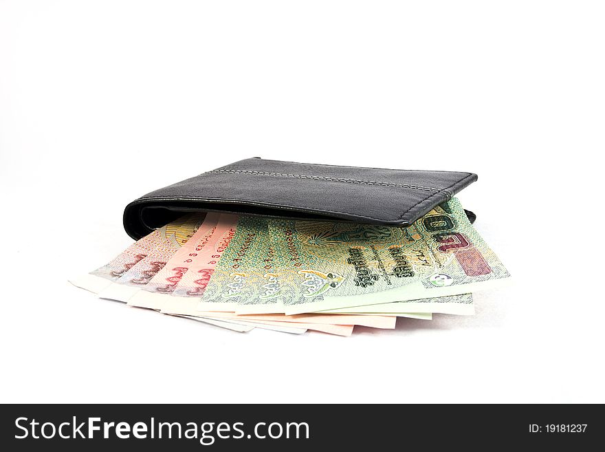 Money in wallet,isolated