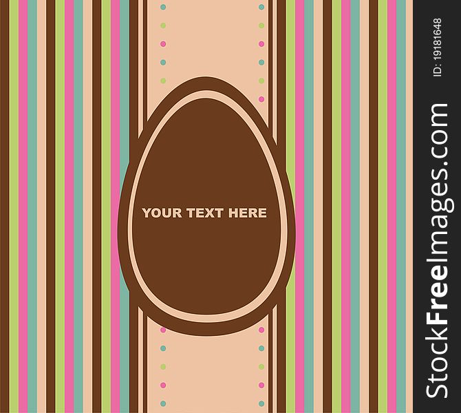 Cute colorful card with easter egg. Cute colorful card with easter egg