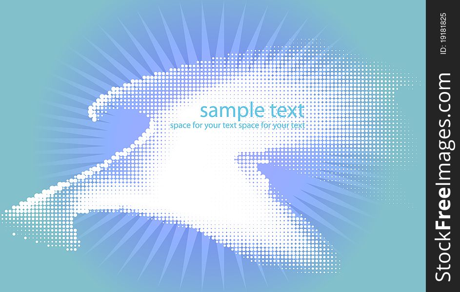 Vector Abstract blue background with elements