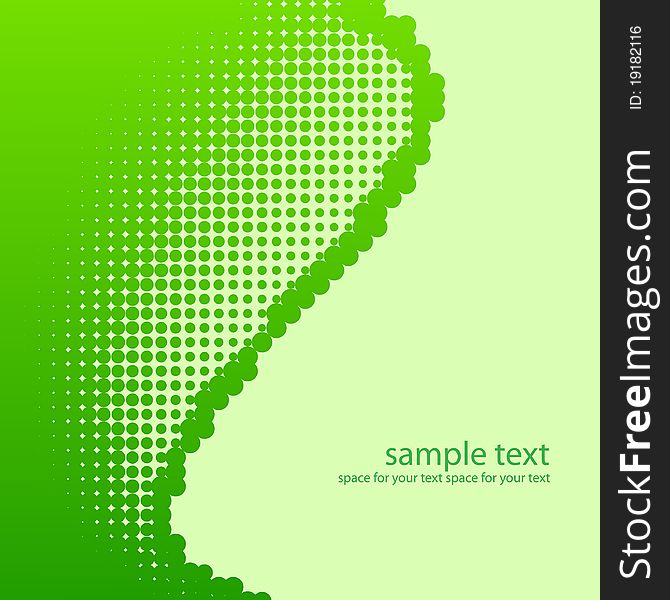 Green half-tone background. Vector illustration.