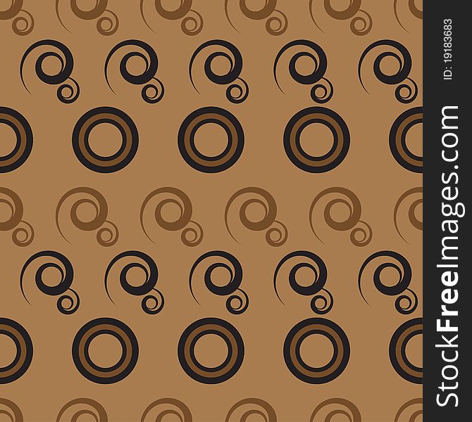 Abstract Pattern With Circles And Curls