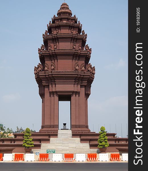 Independence Monument Phnom Penh, landmark in the capital city of cambodia