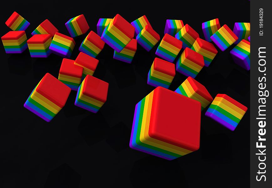 Rainbow cubes