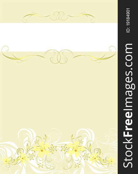 Decorative floral background for wrapping. Illustration