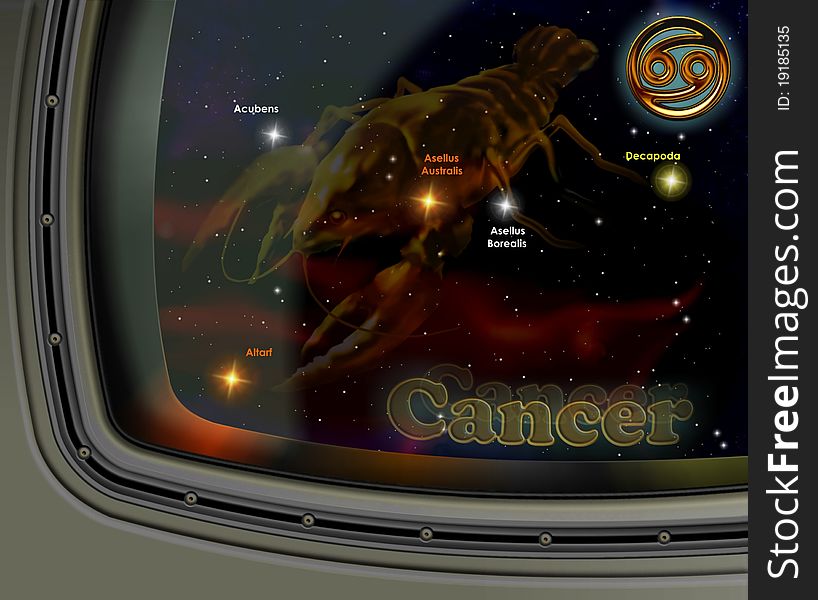 Desktop wallpaper zodiacal constellation cancer