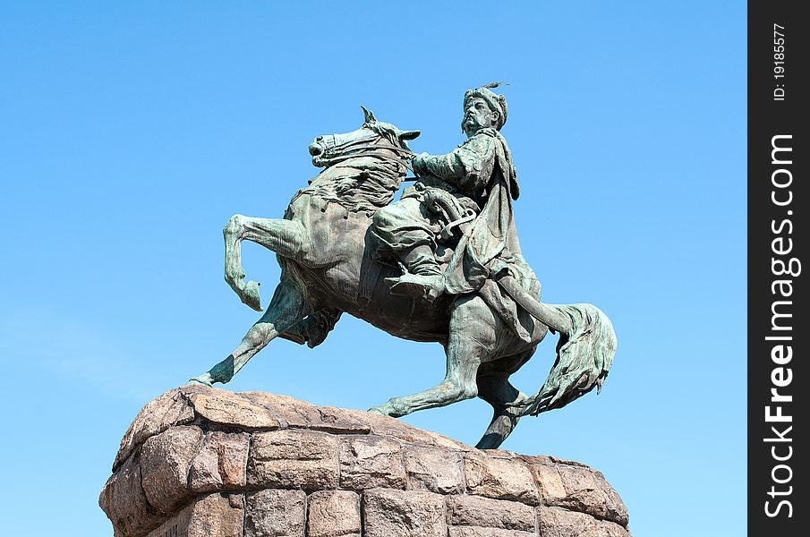 Monument of famous Ukranian Hethman Bogdan Khmelnitsky in Kiev. Monument of famous Ukranian Hethman Bogdan Khmelnitsky in Kiev