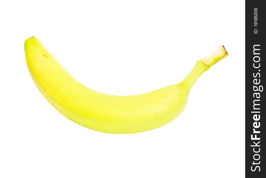 Ripe banana isolated on white background