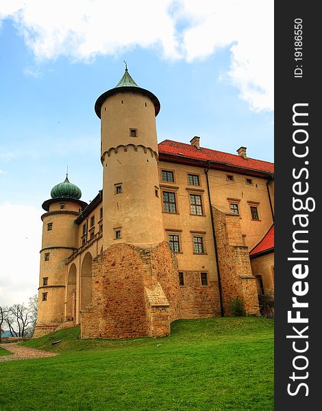 Medieval castle in WiÅ›nicz, near KrakÃ³w, Poland.