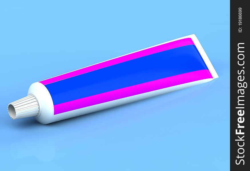 3d Rendered Toothpaste