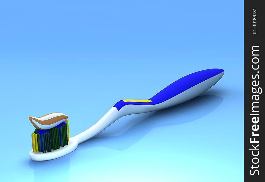 Toothbrush and gel toothpaste