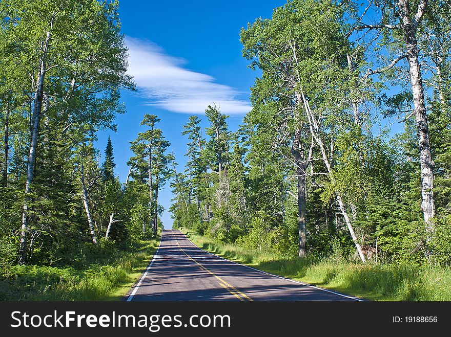 The gunflint trail is a 57 mile long scenic byway, that winds its way through the superior national forest, in northeast minnesota. The gunflint trail is a 57 mile long scenic byway, that winds its way through the superior national forest, in northeast minnesota.
