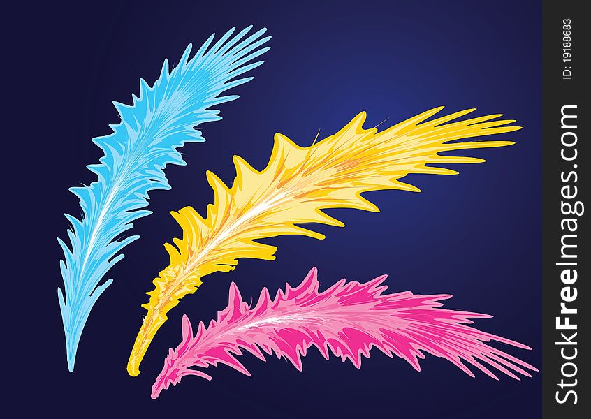 Abstract Feather Set