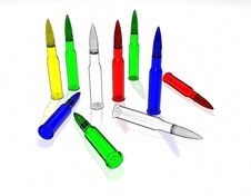 Color Glass Ammunition Royalty Free Stock Photo