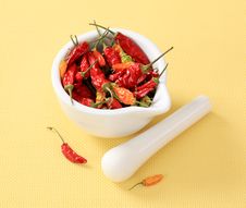 Dried Chili Peppers Royalty Free Stock Images