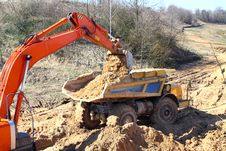 Backhoe Loader Loading Dumper Stock Images Backhoe Loader Loading Dumper Stock Images