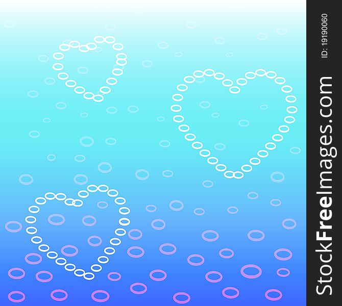 Heart bubbles background. Vector illustration