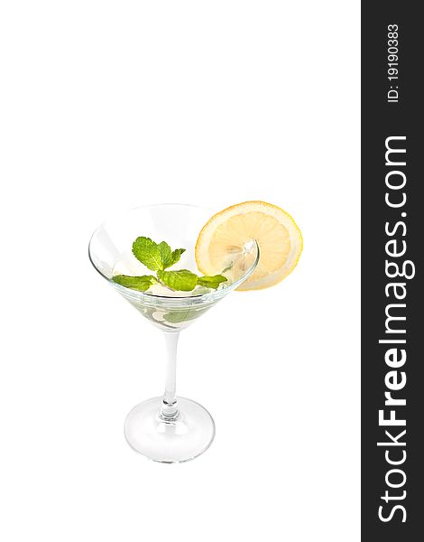 Cocktail With Mint In Martini Glass