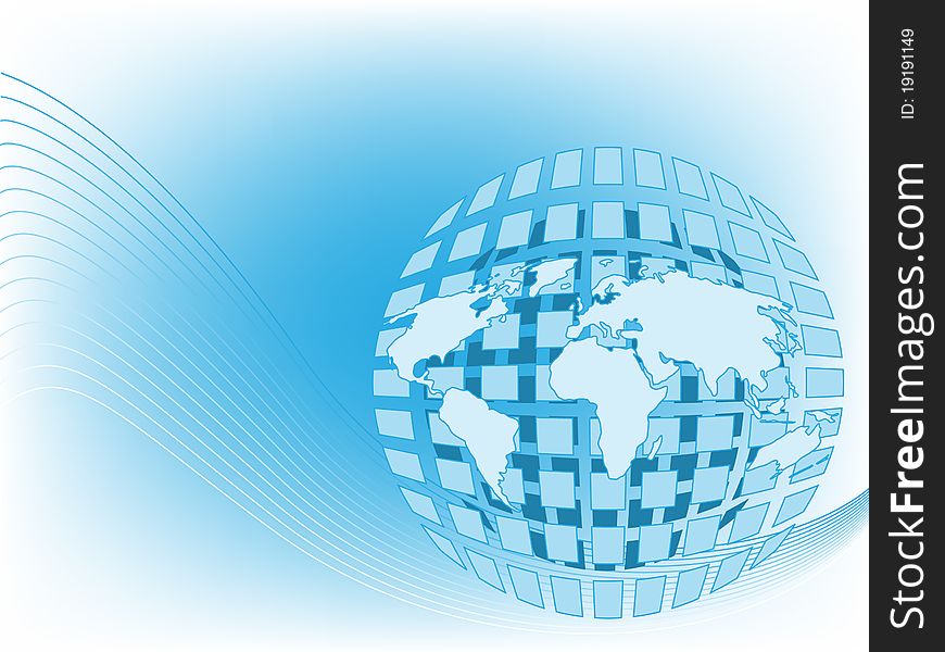 Abstract background with a map of the world - the business concept. Abstract background with a map of the world - the business concept