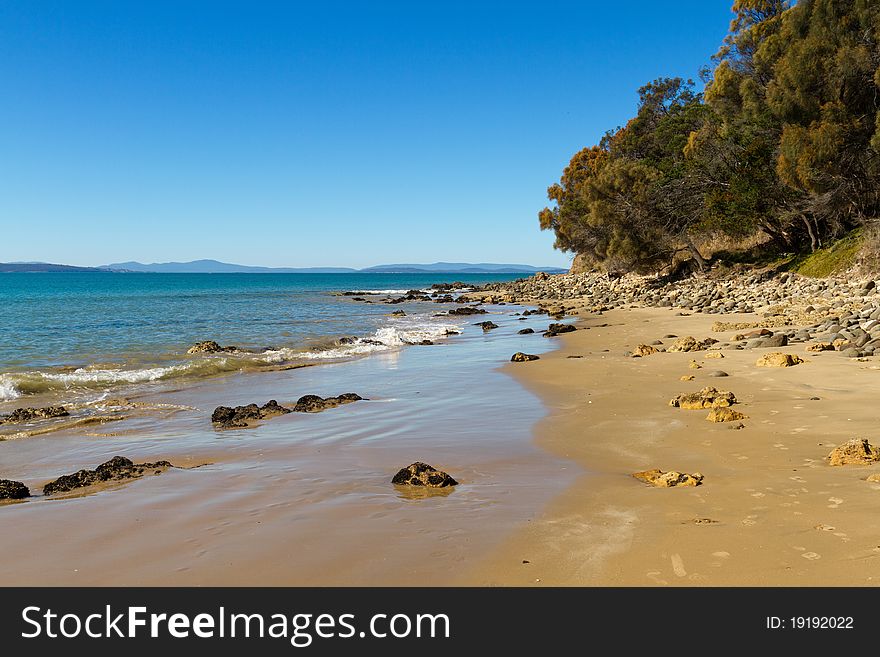Seven Mile Beach in Tasmania, Australia. Seven Mile Beach in Tasmania, Australia.