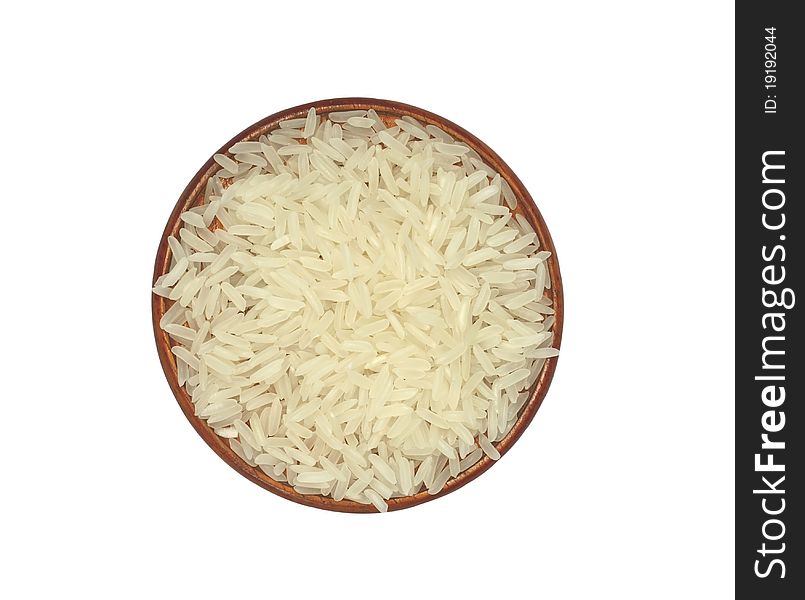 Thai rice on white background