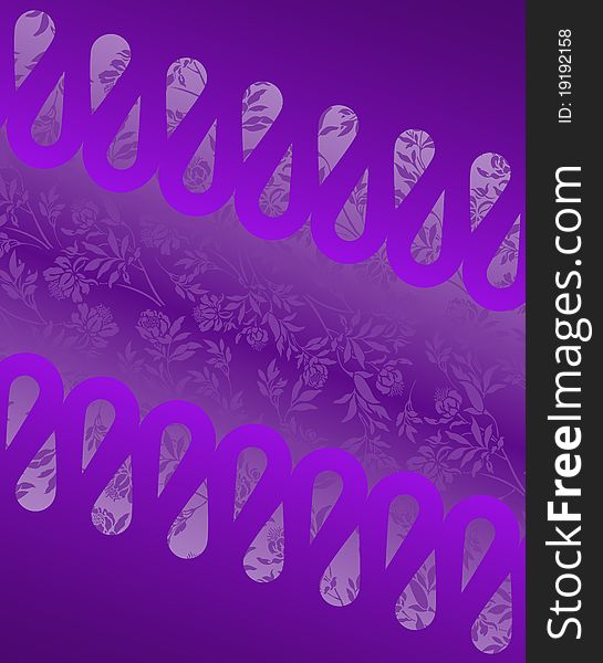 Ajour purple background with flowers. Ajour purple background with flowers