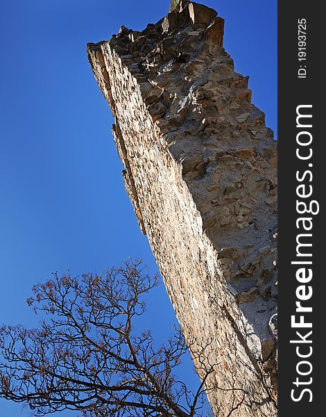 Ruins of the ancient Cimbergoâ€™s castle, XII century, in the North of Italy. Brixia province, Lombardy region. Ruins of the ancient Cimbergoâ€™s castle, XII century, in the North of Italy. Brixia province, Lombardy region