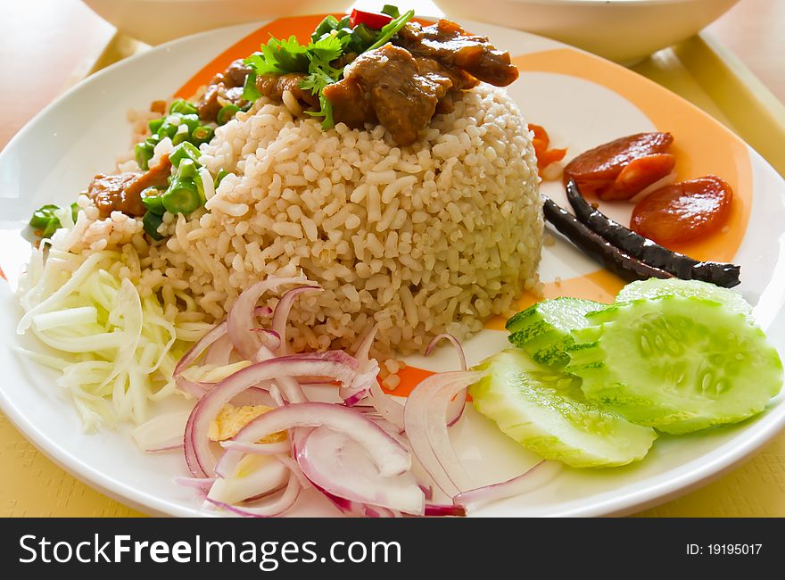 Thai cuisine healthy eating of Asian