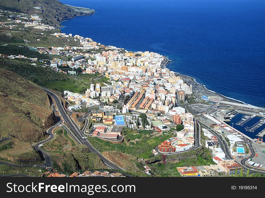 Coast line of Canary island La Palma