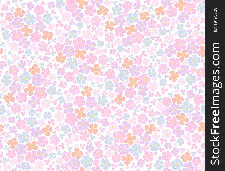 Seamless pink and blue floral background. Seamless pink and blue floral background