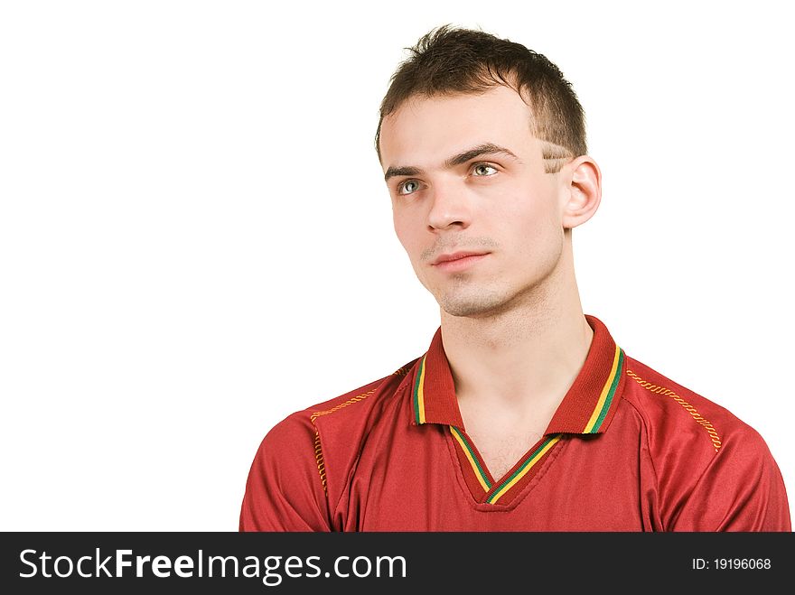 Sports player on white background isolated. Sports player on white background isolated