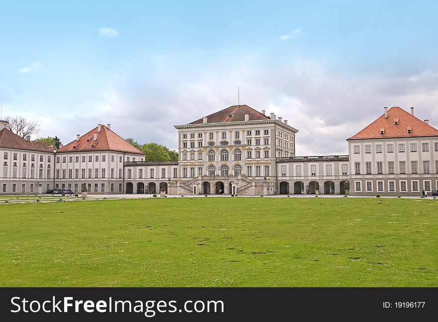 Park of the nymphenburg castle in munich