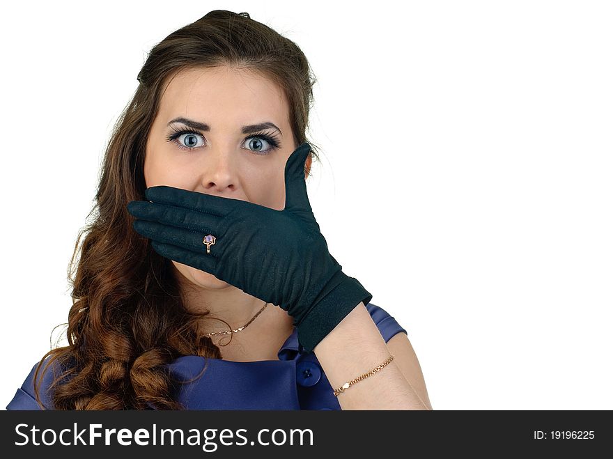 Young Beautiful Woman In Studio