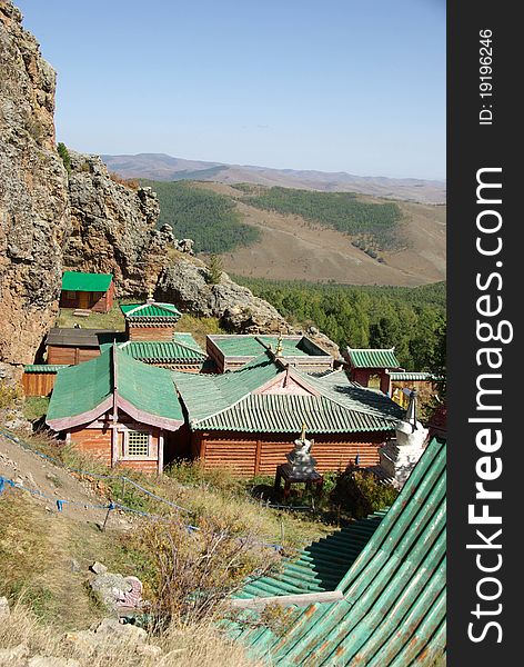 A monastery in Mongolia, in Asia