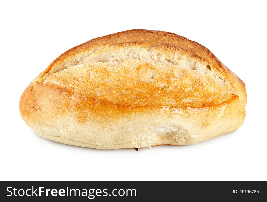 Fresh bun isolated on a white background