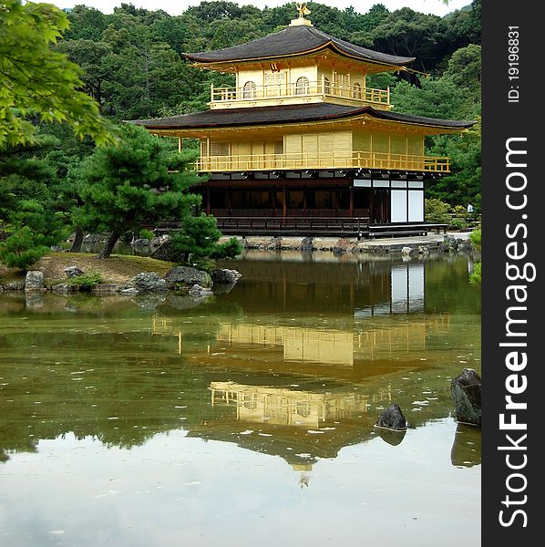 The Kinkaku-ji Shrine is also known as the Golden Temple. The Zen Buddhist structure was originally built in Kyoto, Japan, in 1397, but has since burned down twice. It was most recently restored in 1955. The Kinkaku-ji Shrine is also known as the Golden Temple. The Zen Buddhist structure was originally built in Kyoto, Japan, in 1397, but has since burned down twice. It was most recently restored in 1955.