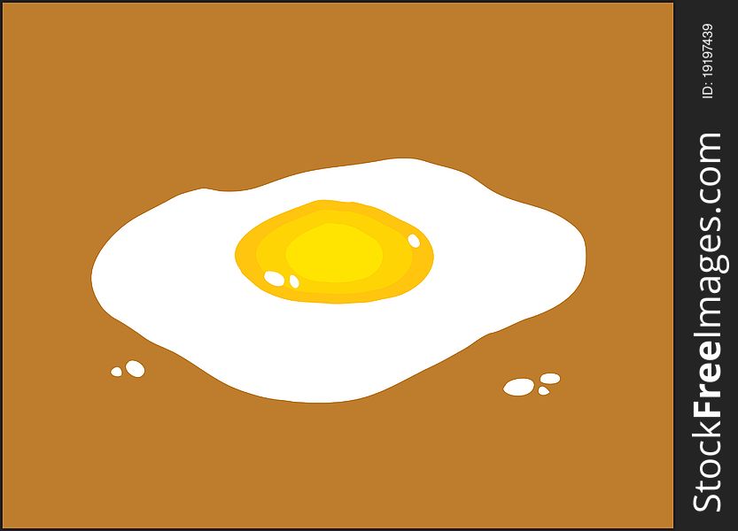 Background. Fried egg from a chicken