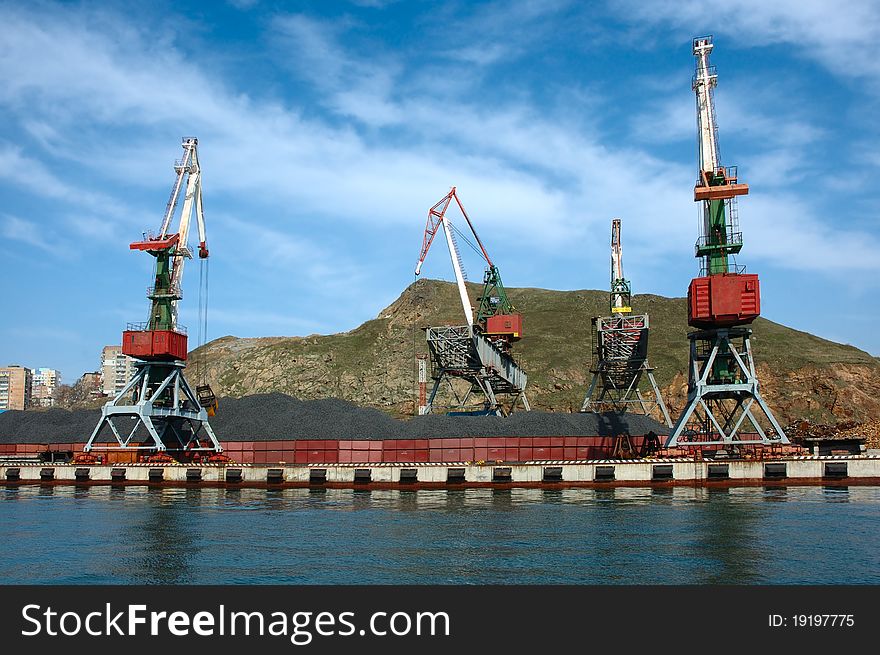 Shipment Pier In Russian Seaport Vladivostok.