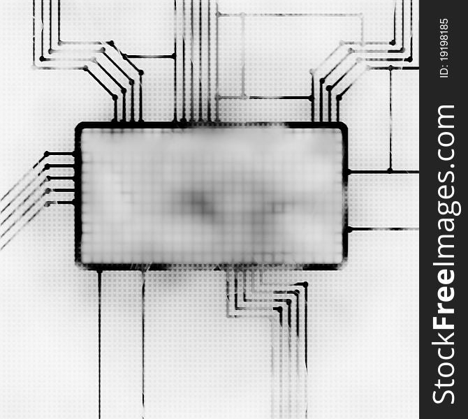 Futrustic abstract illustration of the screen and chipset. Futrustic abstract illustration of the screen and chipset