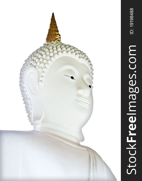 White Buddha Isolated Background