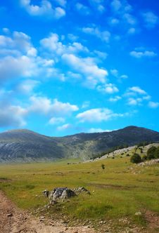 Dinara Mountain Over Blue Clouds 6 Stock Image Dinara Mountain Over Blue Clouds 6 Stock Image