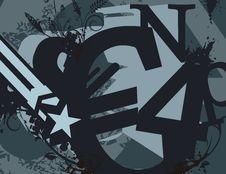 Typography Grunge Background Stock Photo