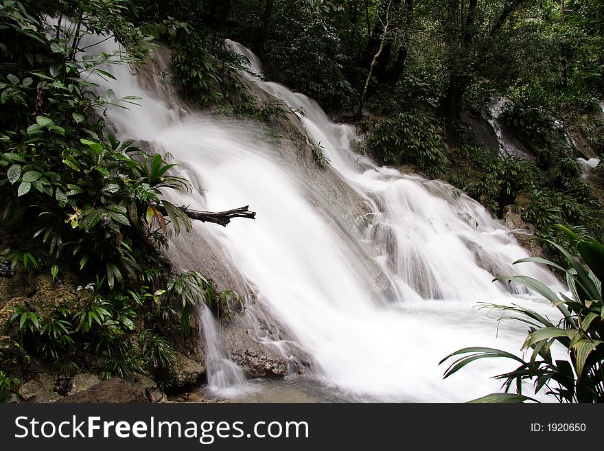 Smooth tropical cascade in a rainforest. Smooth tropical cascade in a rainforest